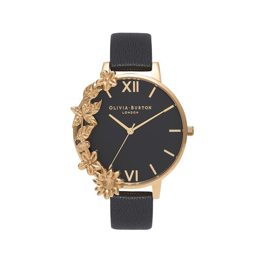 Case Cuff Black & Gold Watch
