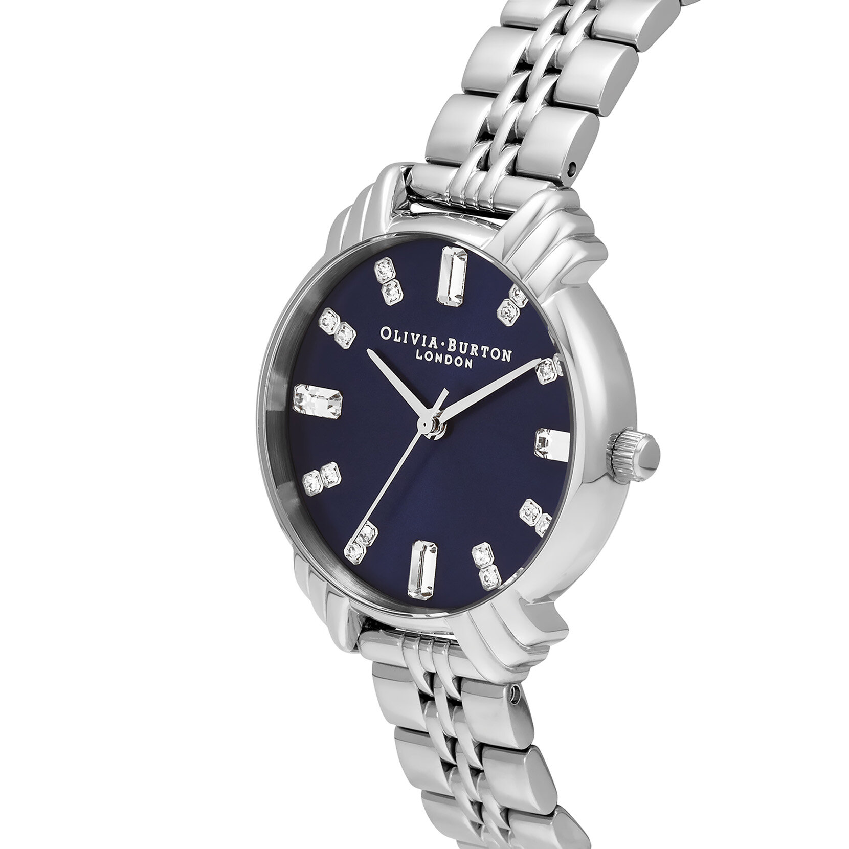 30mm Blue & Silver Bracelet Watch