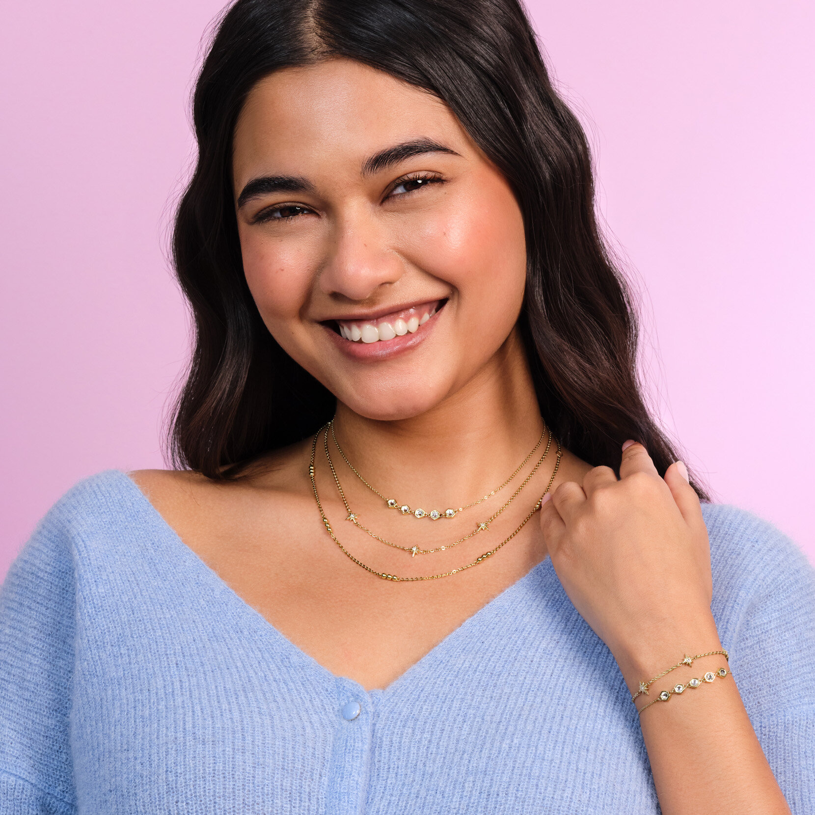 Ever Stacked North Star Gold Plated Stacking Necklace