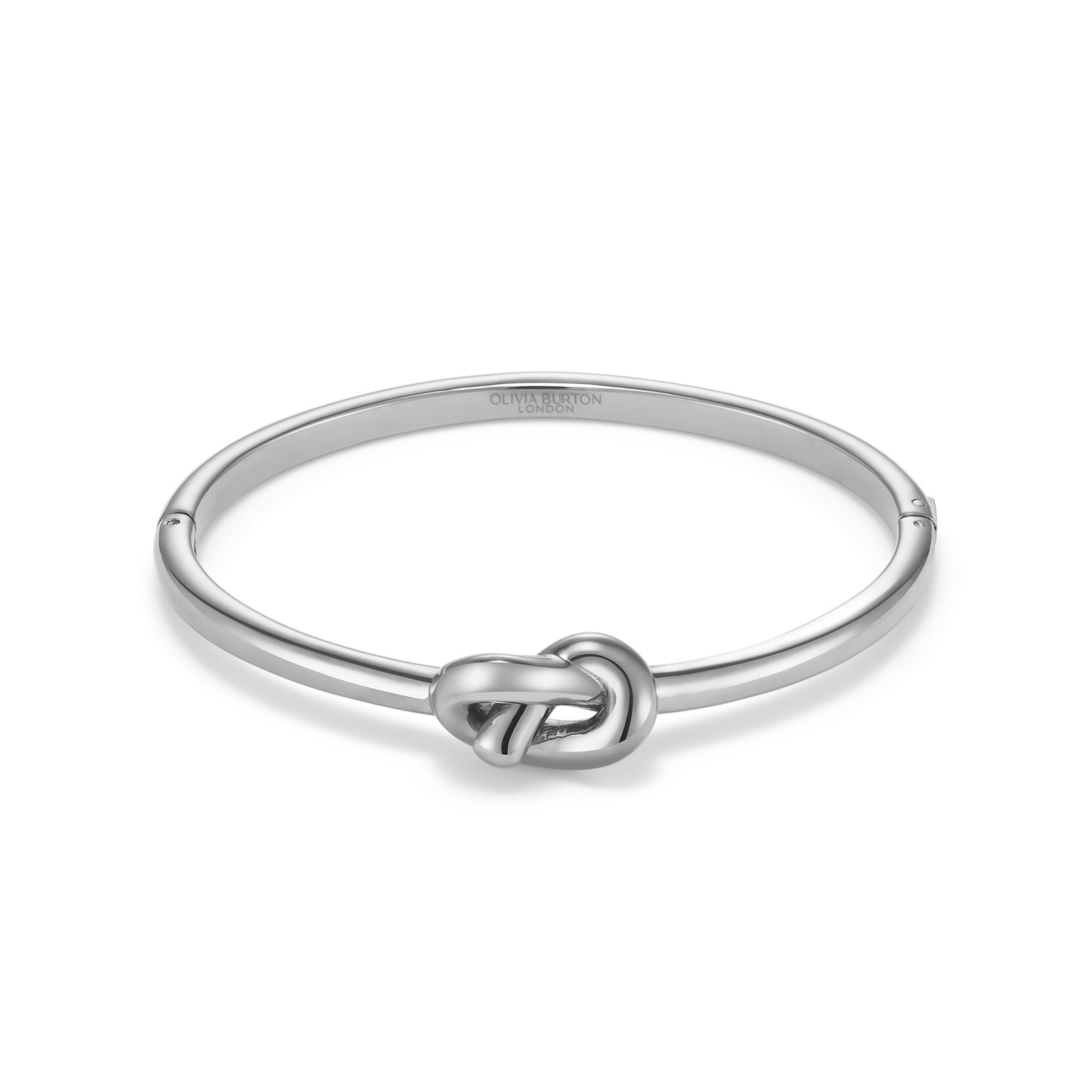Lover's Knot Silver Tone Bangle
