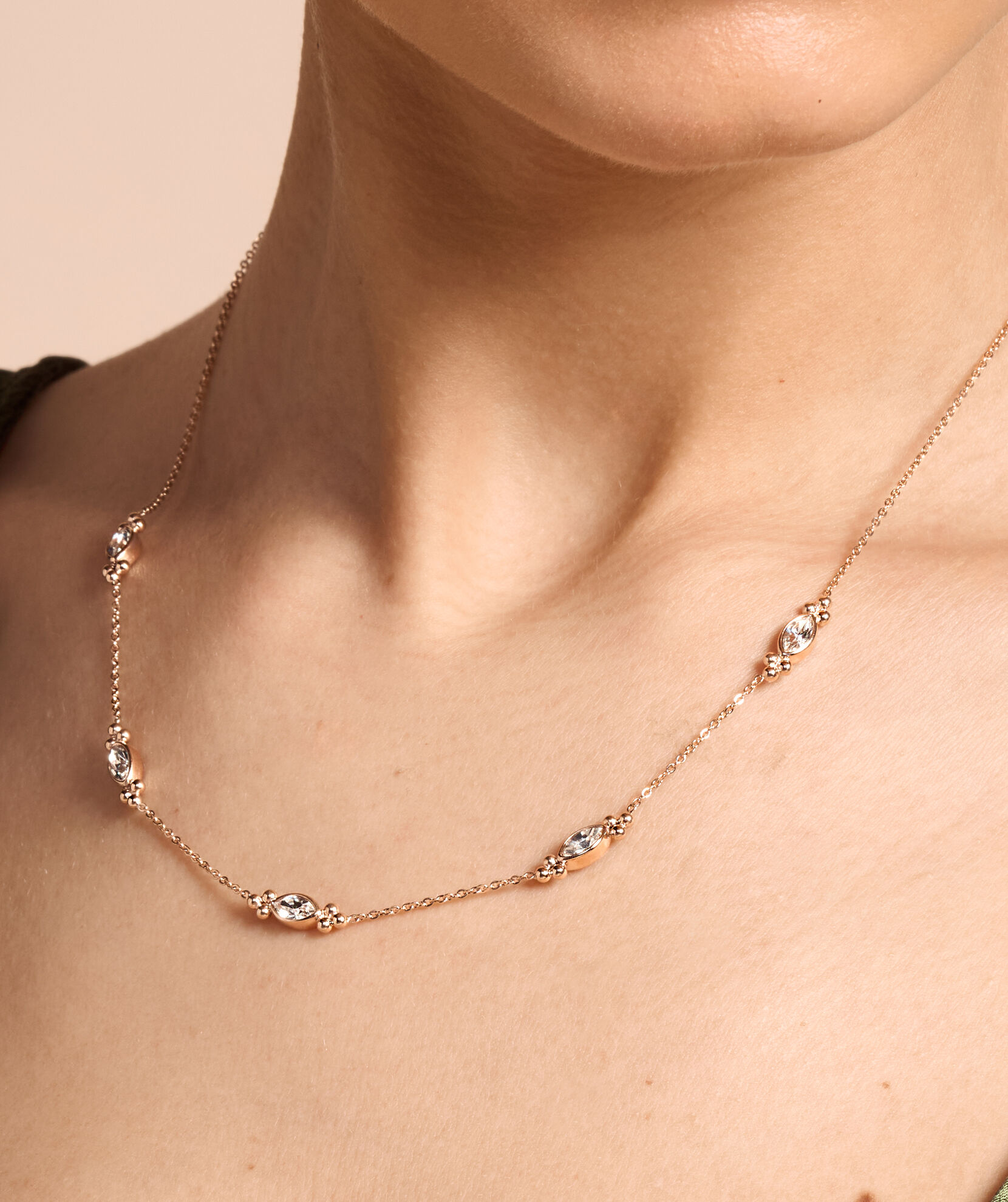 Dainty rose gold necklace on sale