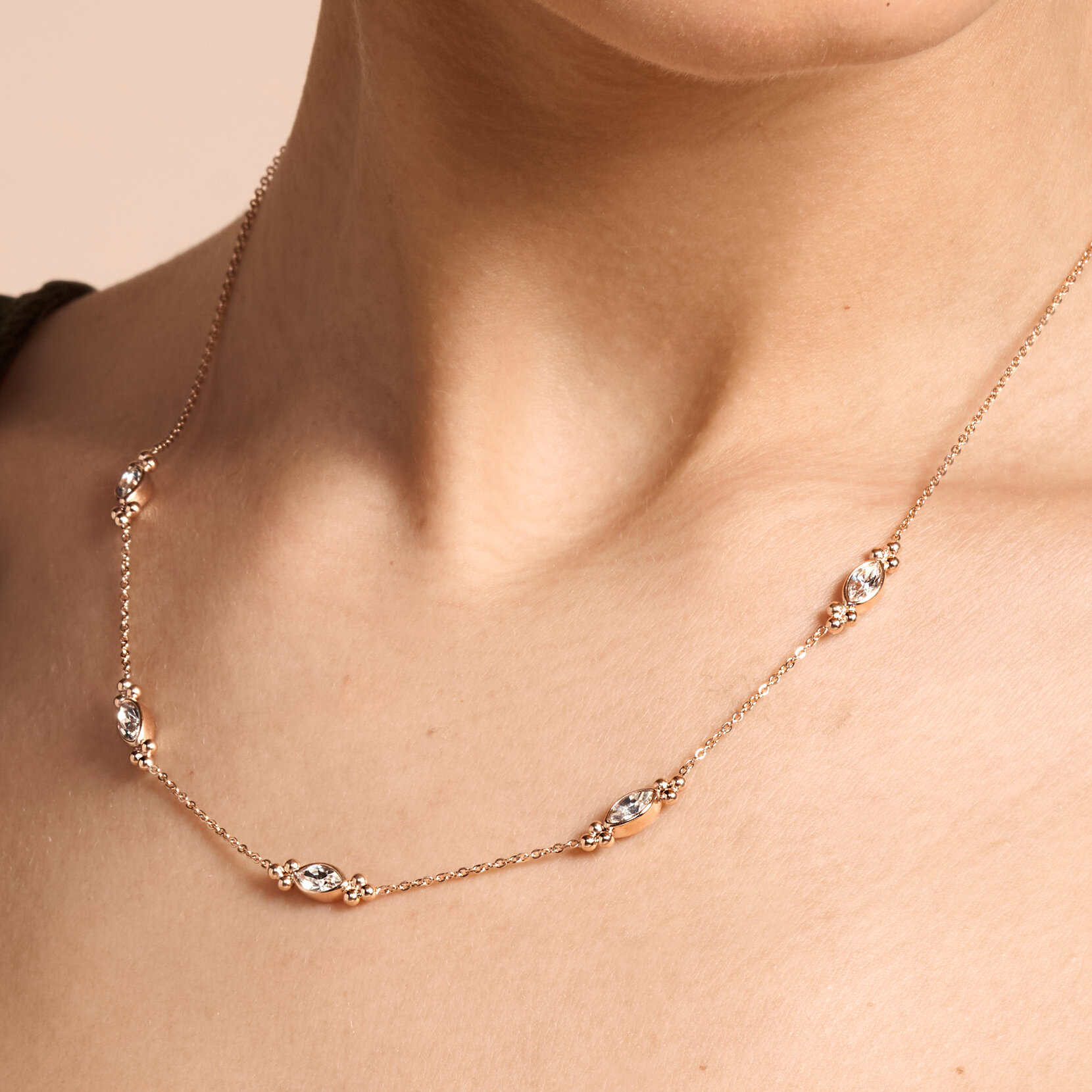Collier Dainty Or Rose plaqué
