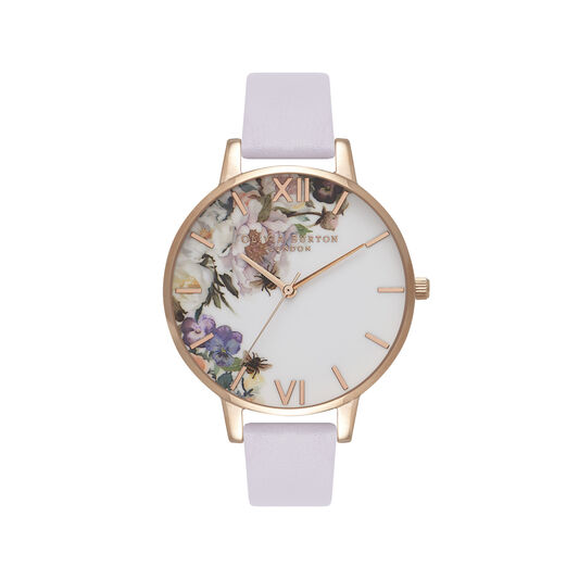 Enchanted Garden Violet & Rose Gold Watch