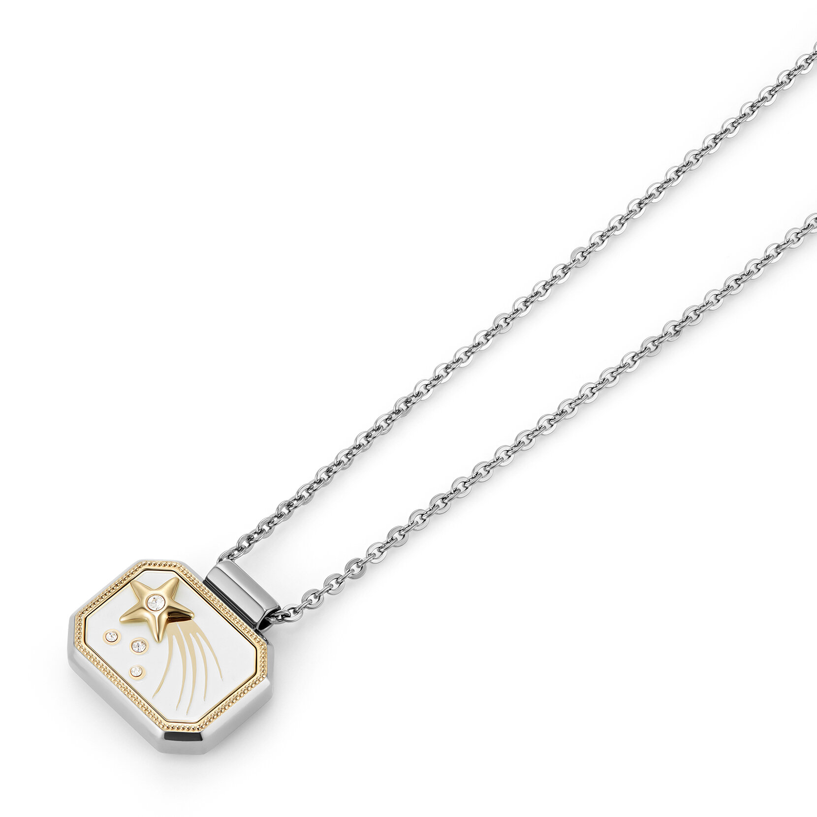 Collier Shooting Star Ivoire & Argent