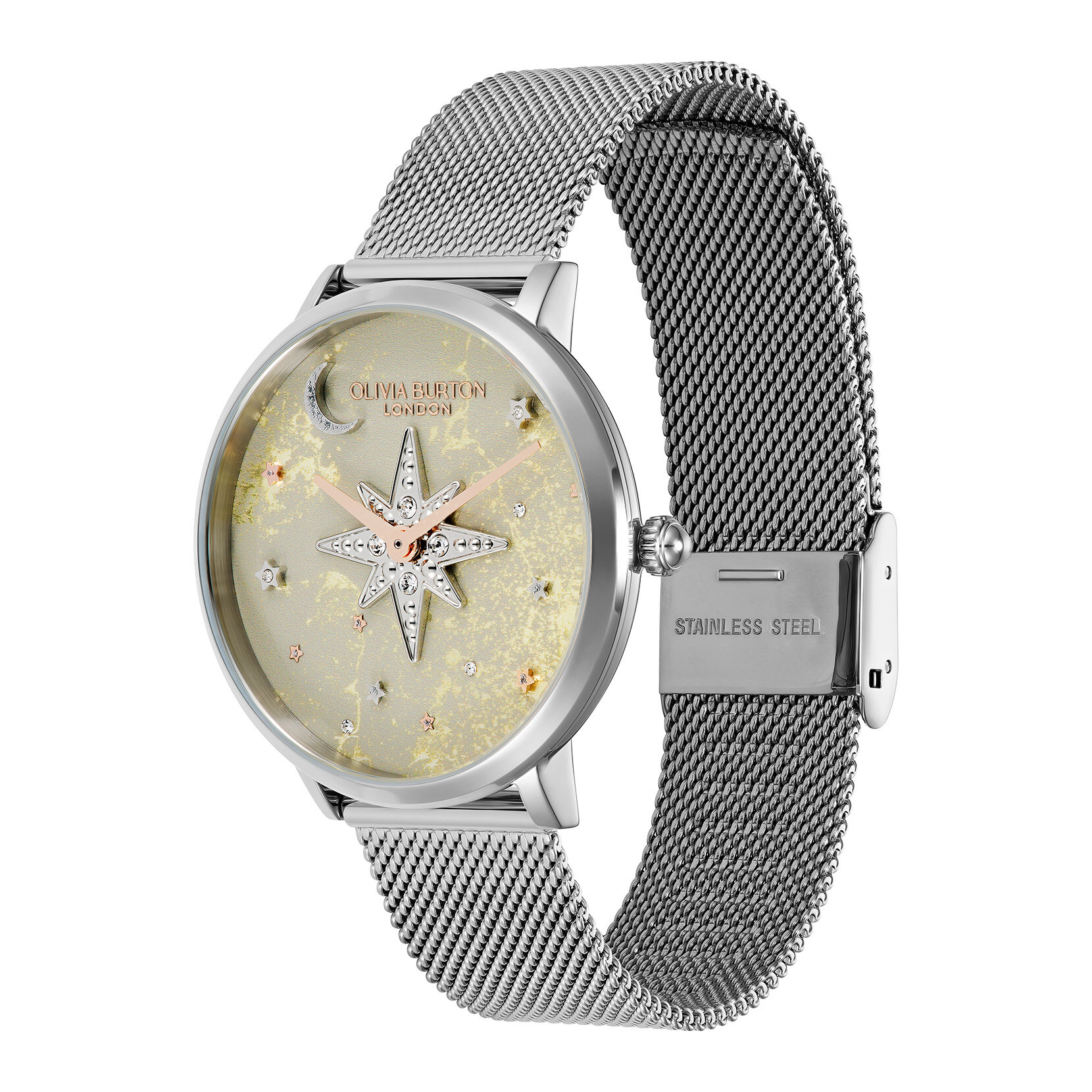 35mm Nova Grey & Silver Mesh Watch