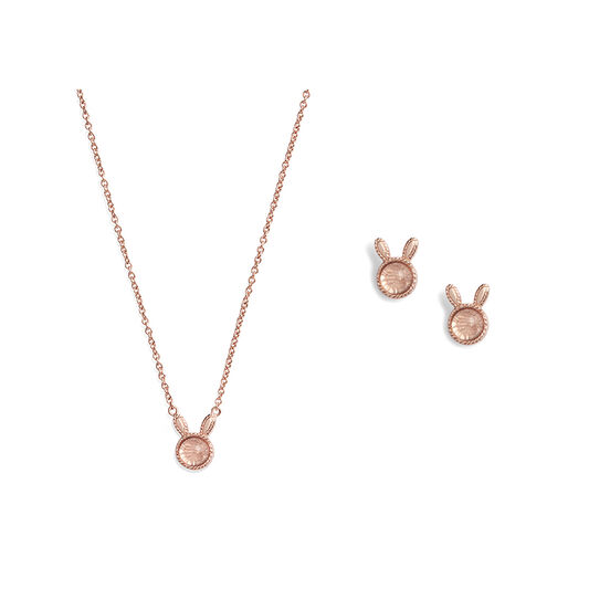 Bunny Gift Set Rose Gold & Rose Quartz