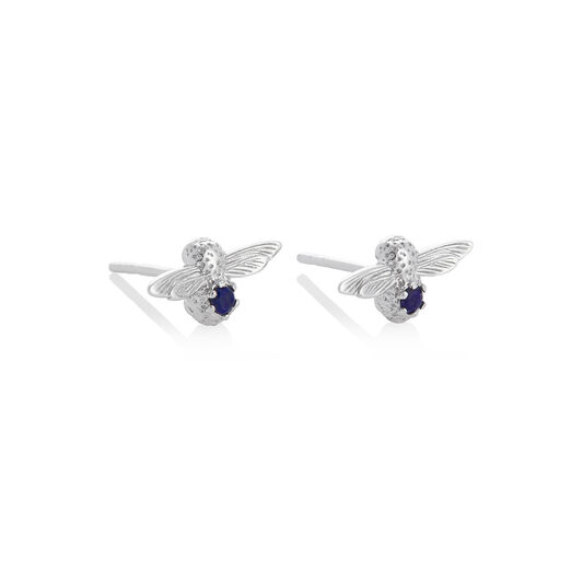 Celebration Silver & Lapis Bee Studs