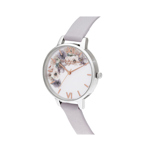 Watercolour Florals Demi Grey Lilac Rose Gold & Silver