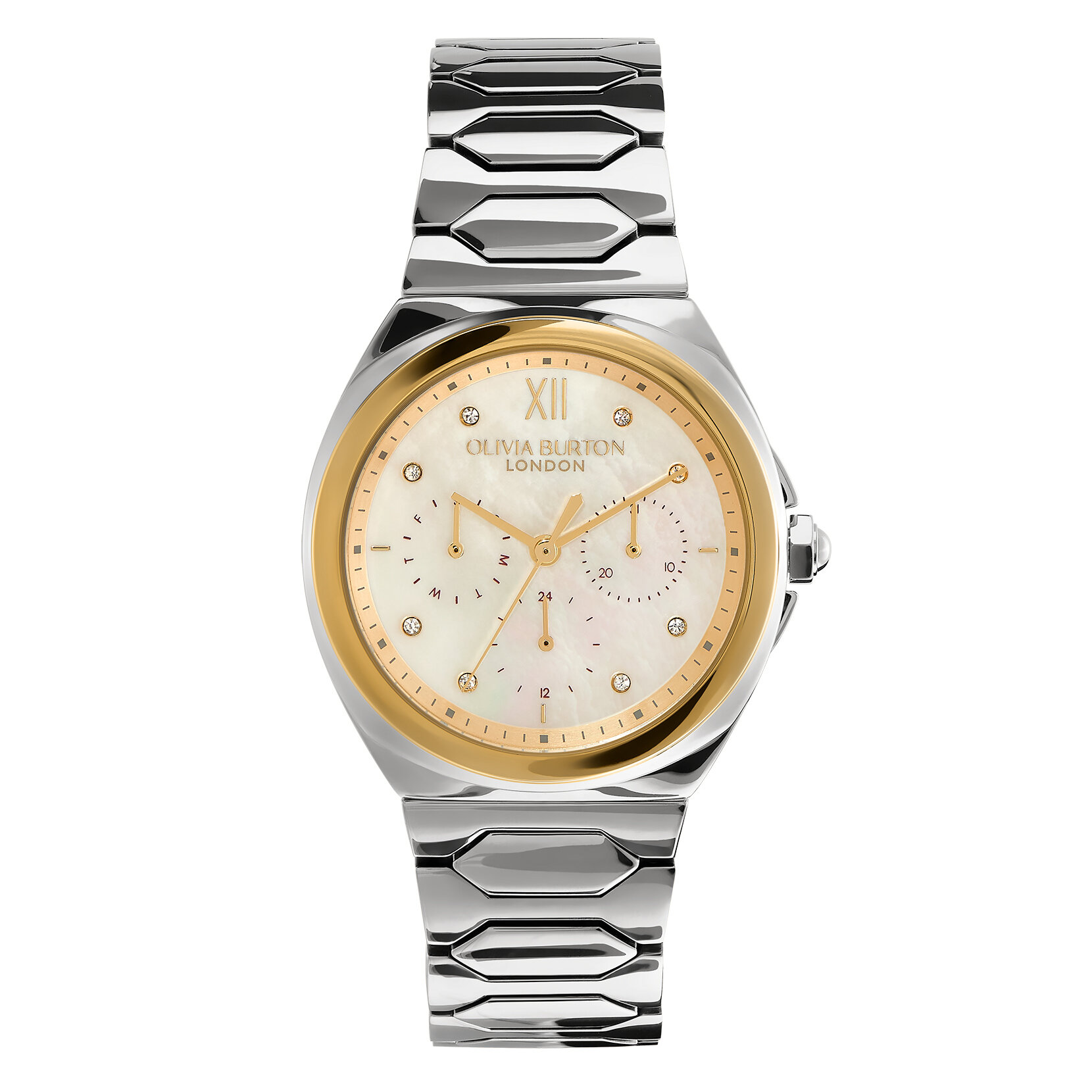 36mm Lustre Multi-Function White & Two Tone Bracelet Watch