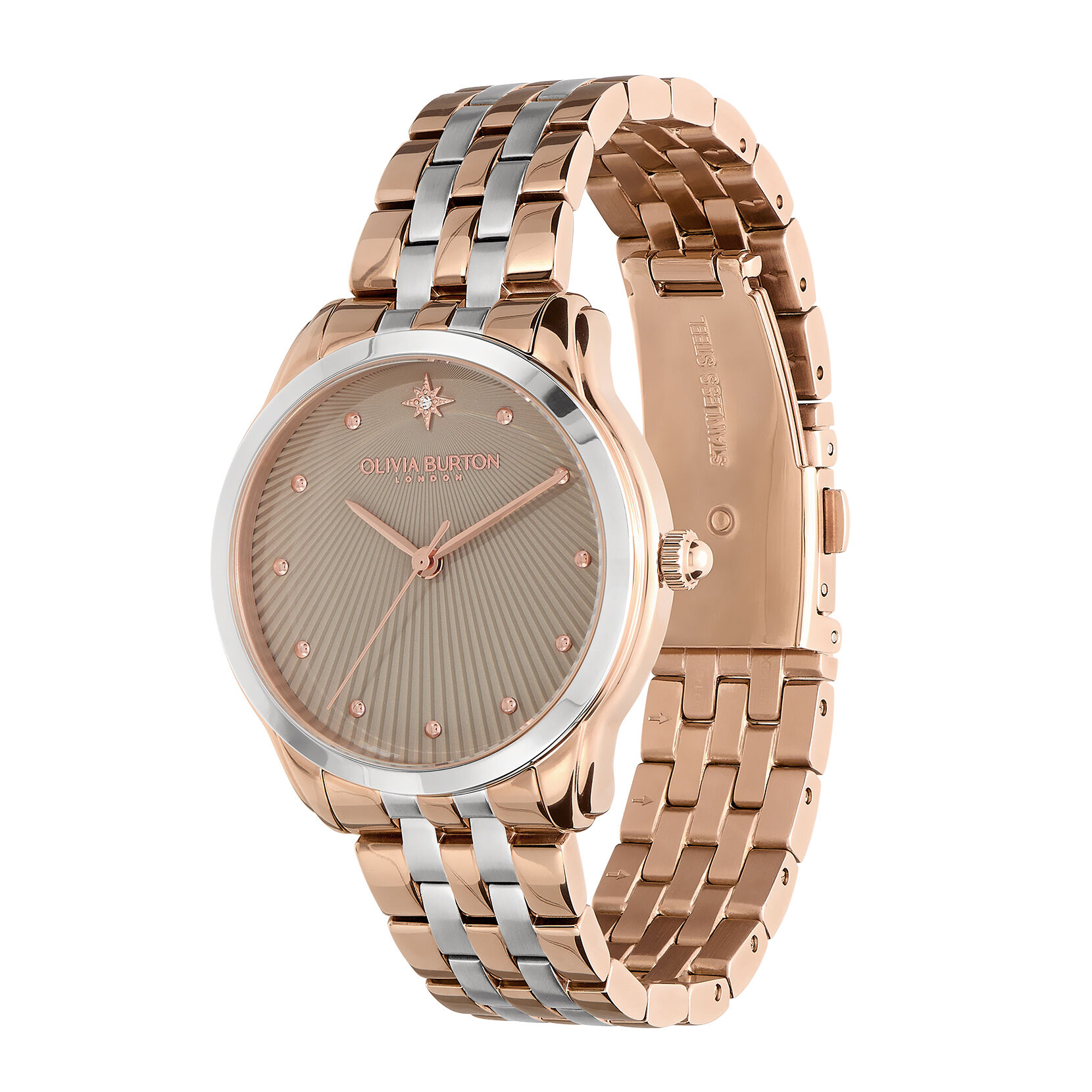 Olivia burton two tone watch online