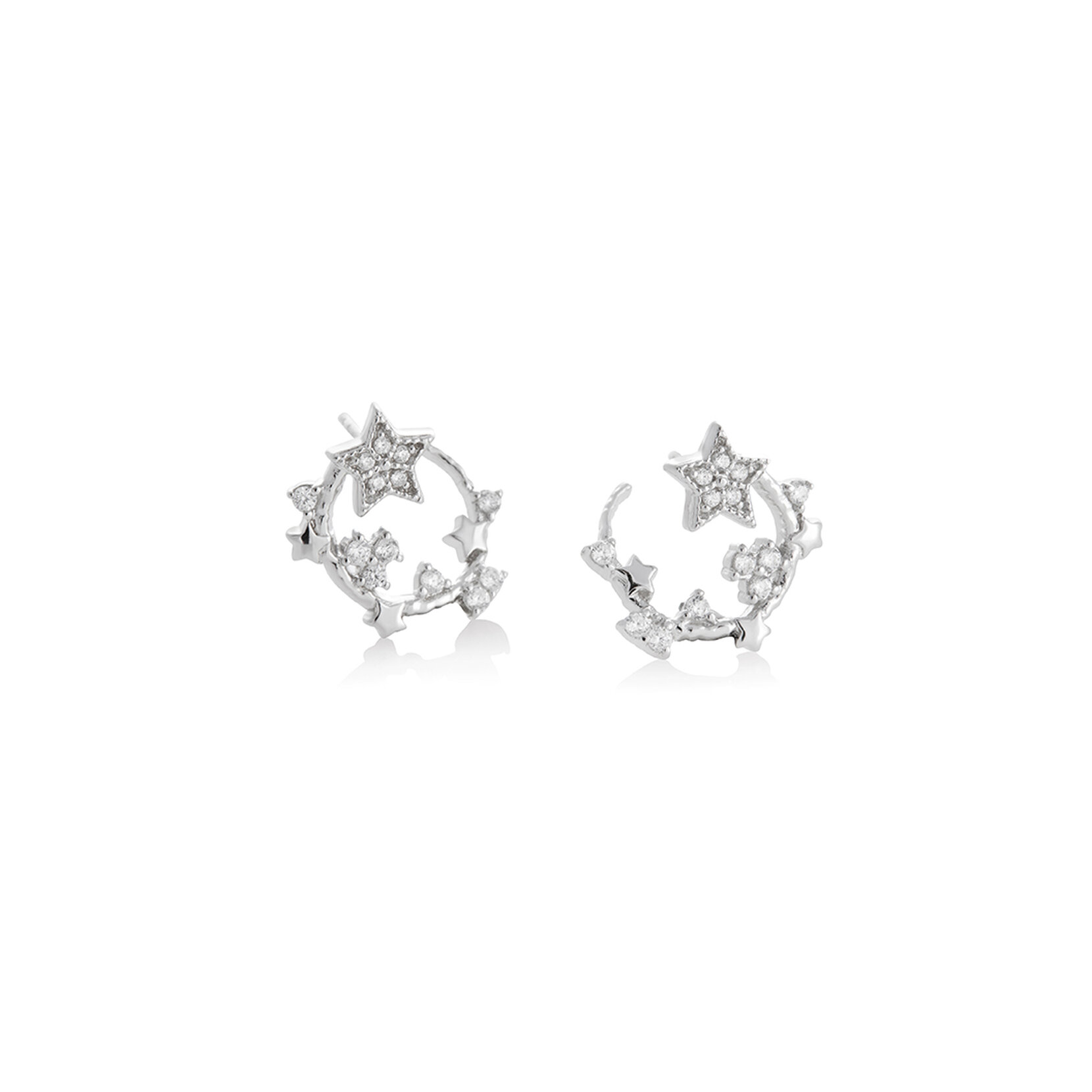 Silver Star Earrings
