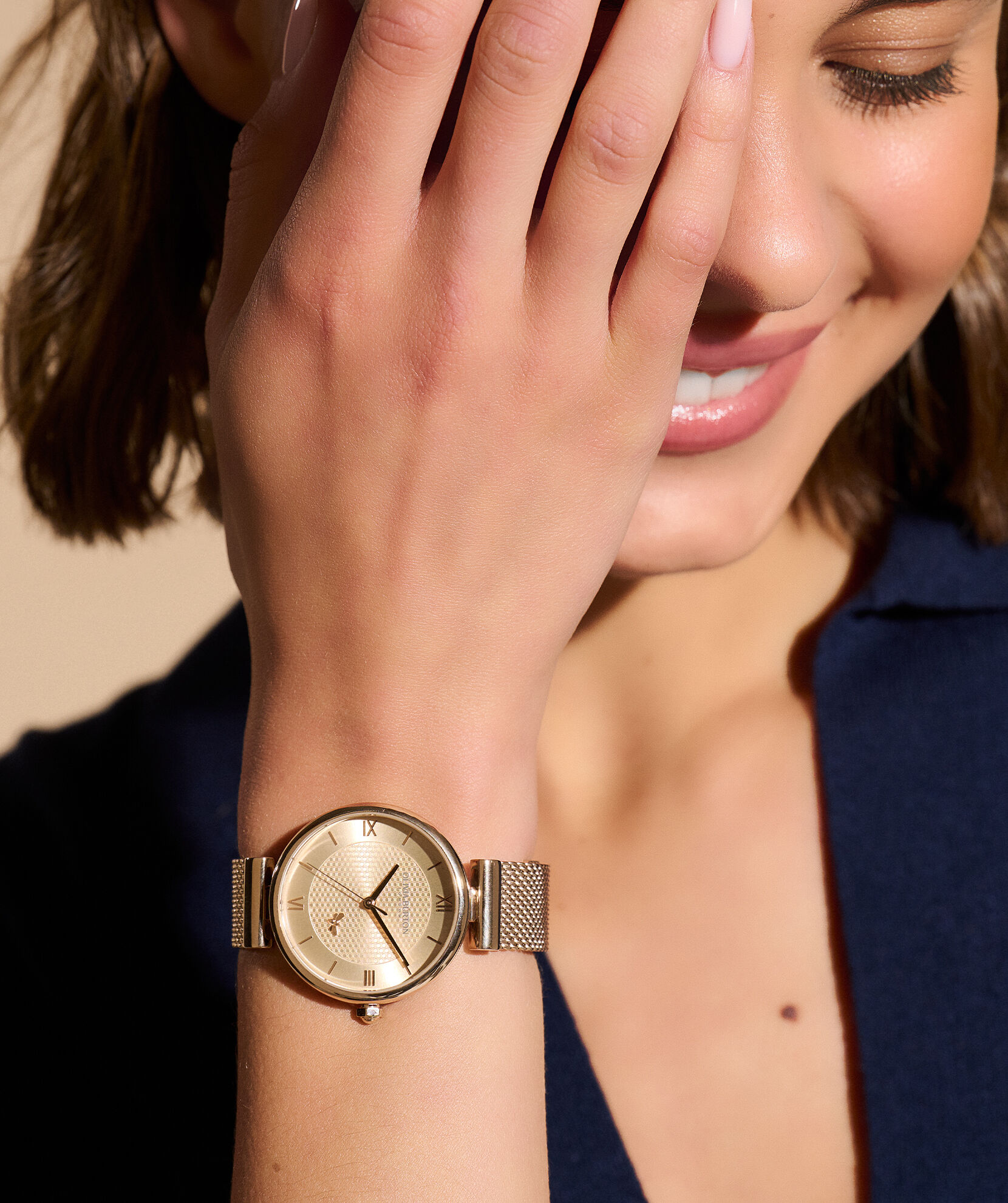 Olivia burton deals gold bee watch