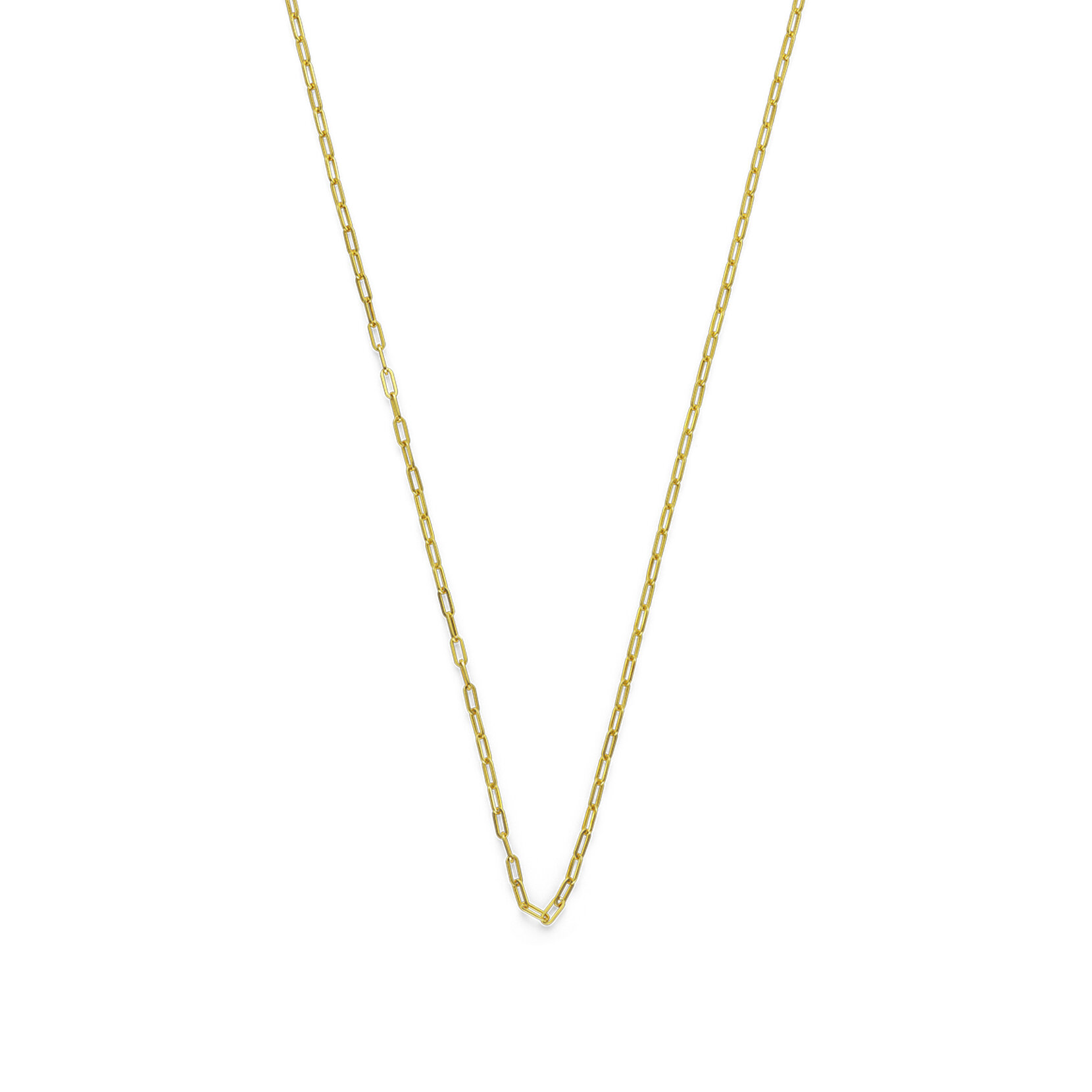 Mini Paperclip Gold Plated Chain Necklace