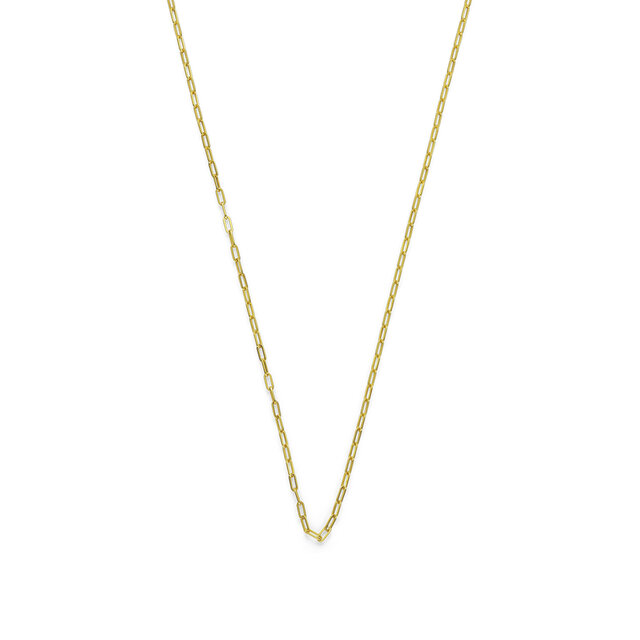 Mini Paperclip Gold Plated Chain Necklace