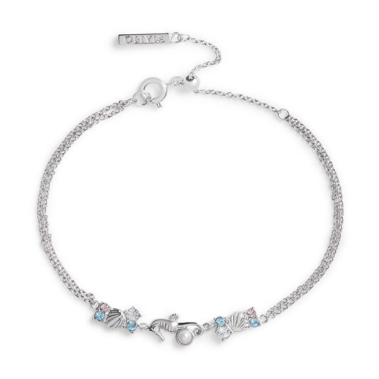Seahorse Sparkle Silver Chain Bracelet