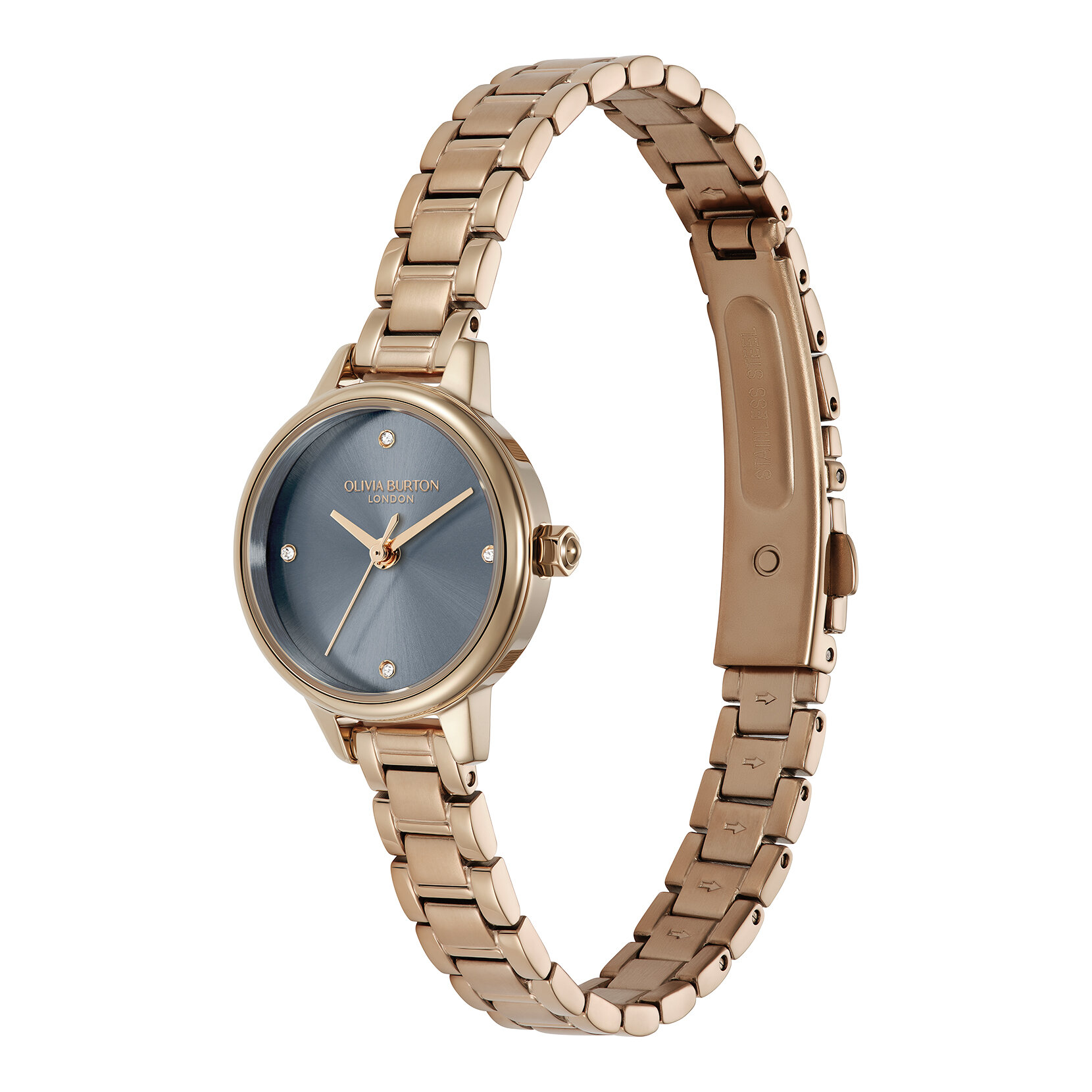 23mm Mini Chalk Blue & Rose Gold Bracelet Watch