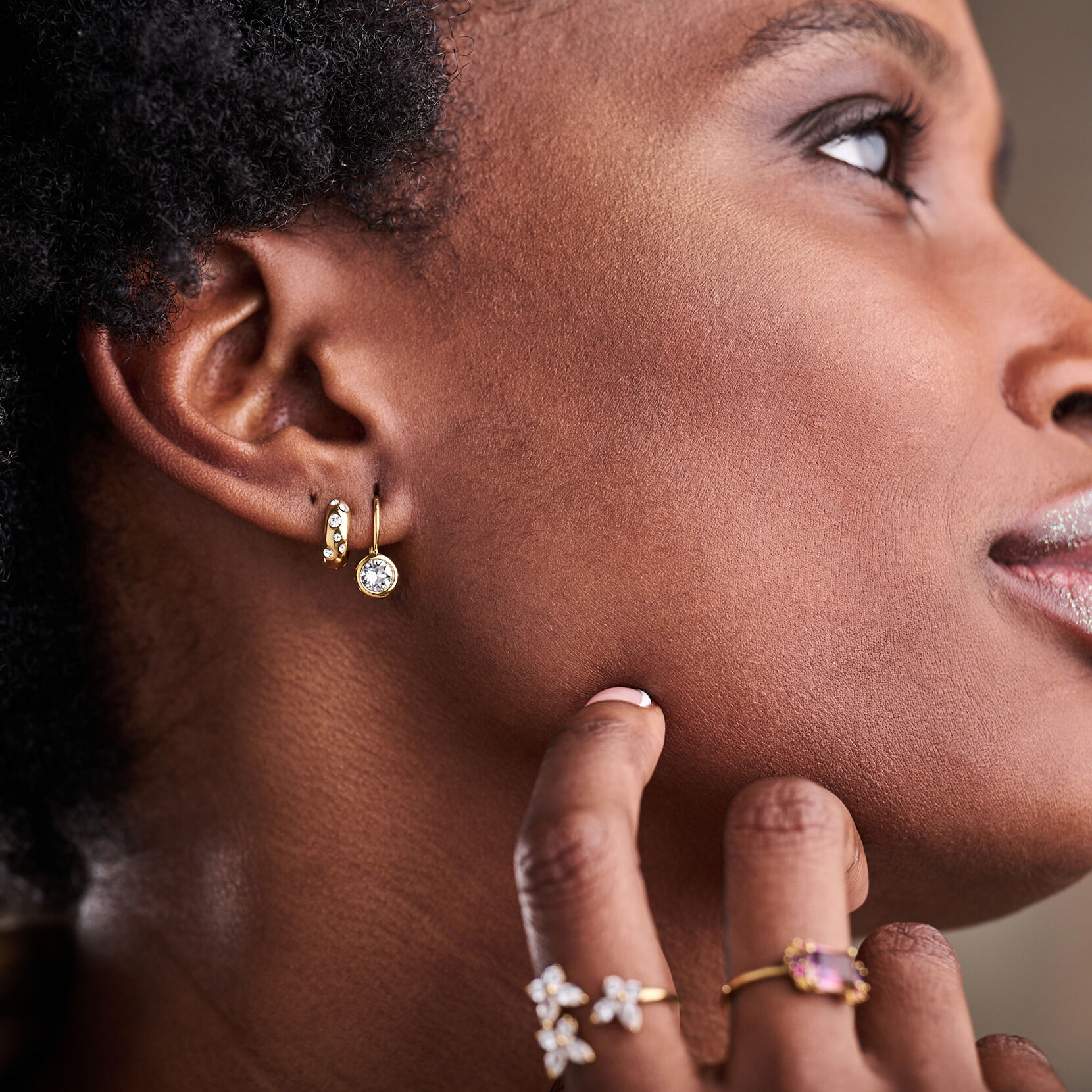 Boucles d’oreilles Classic Drop Crystal or