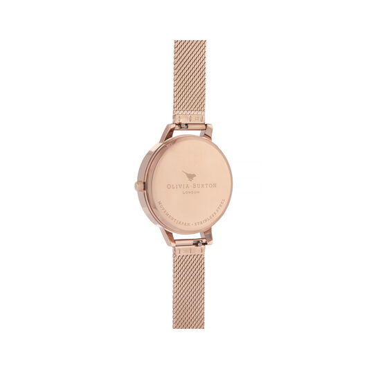 Celestial Rose Gold Boucle Mesh Watch