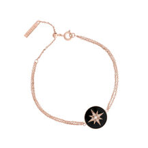 Bracelet Celestial noir et or rose