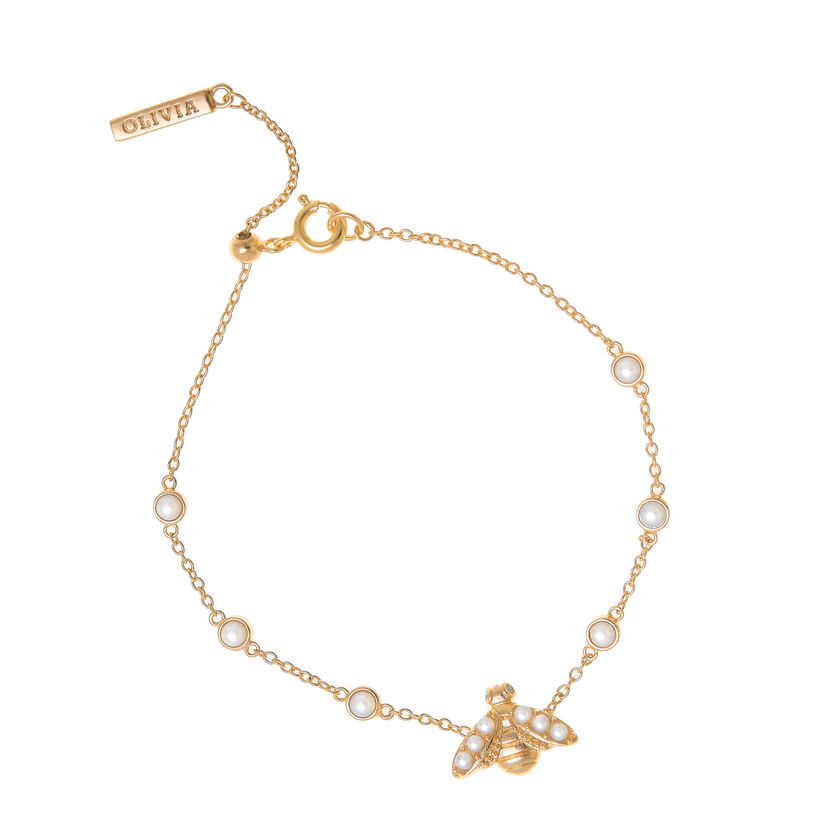 Pearl Bee Gold Bracelet | Olivia Burton London