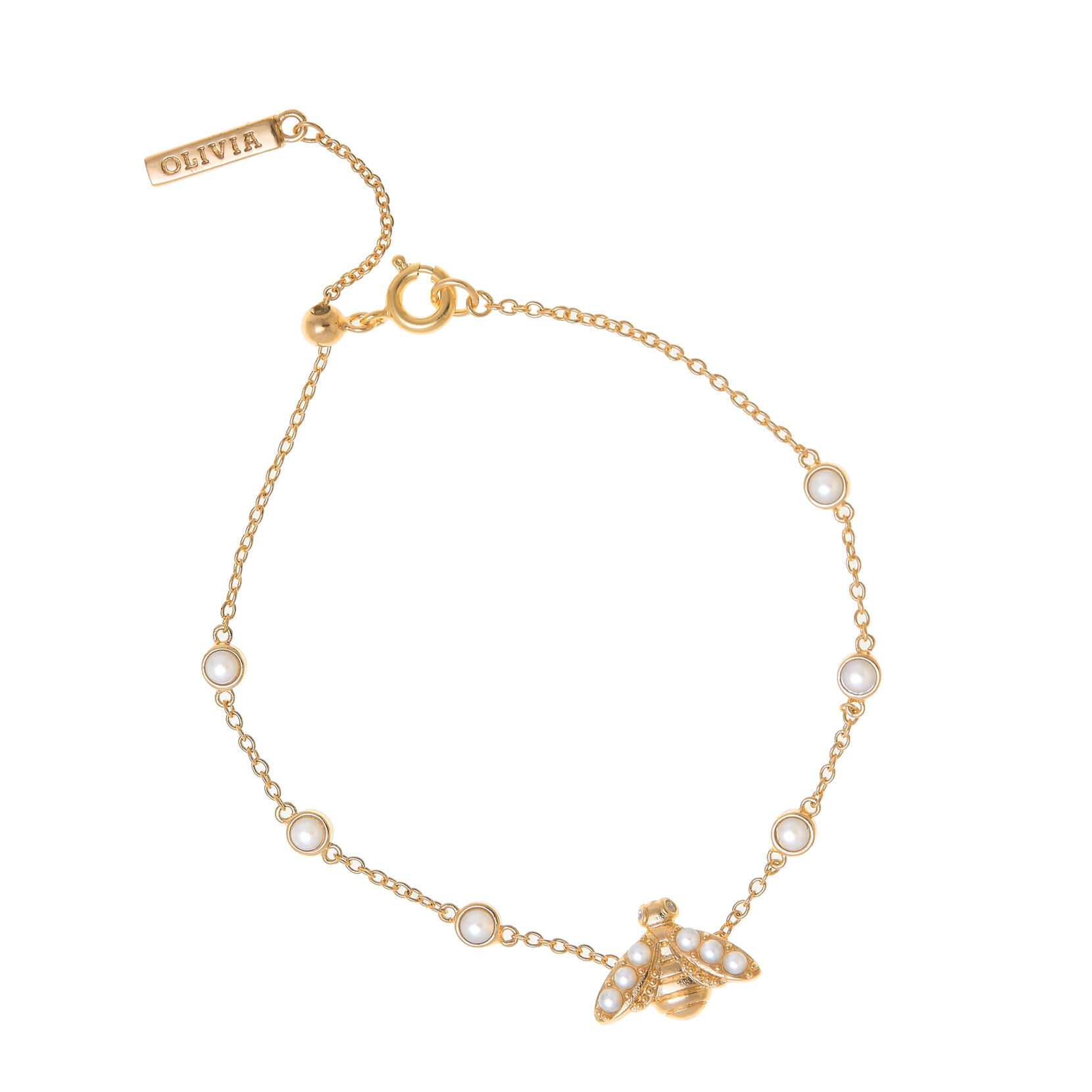 Pearl Bee Gold Bee Bracelet
