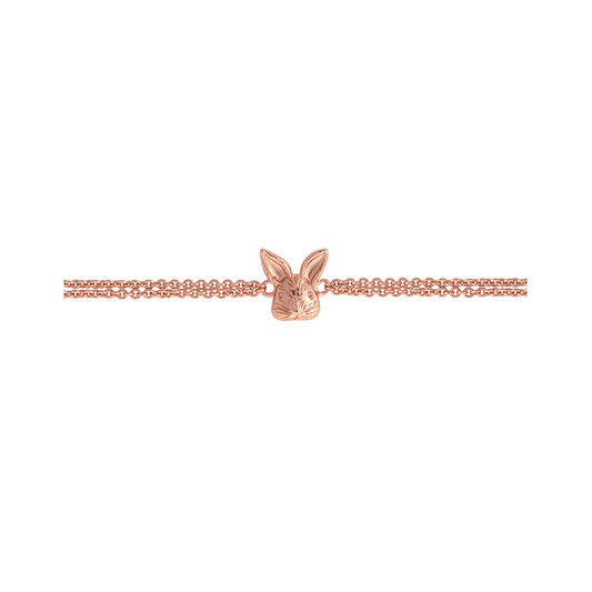 3D Bunny Rose Gold Bracelet