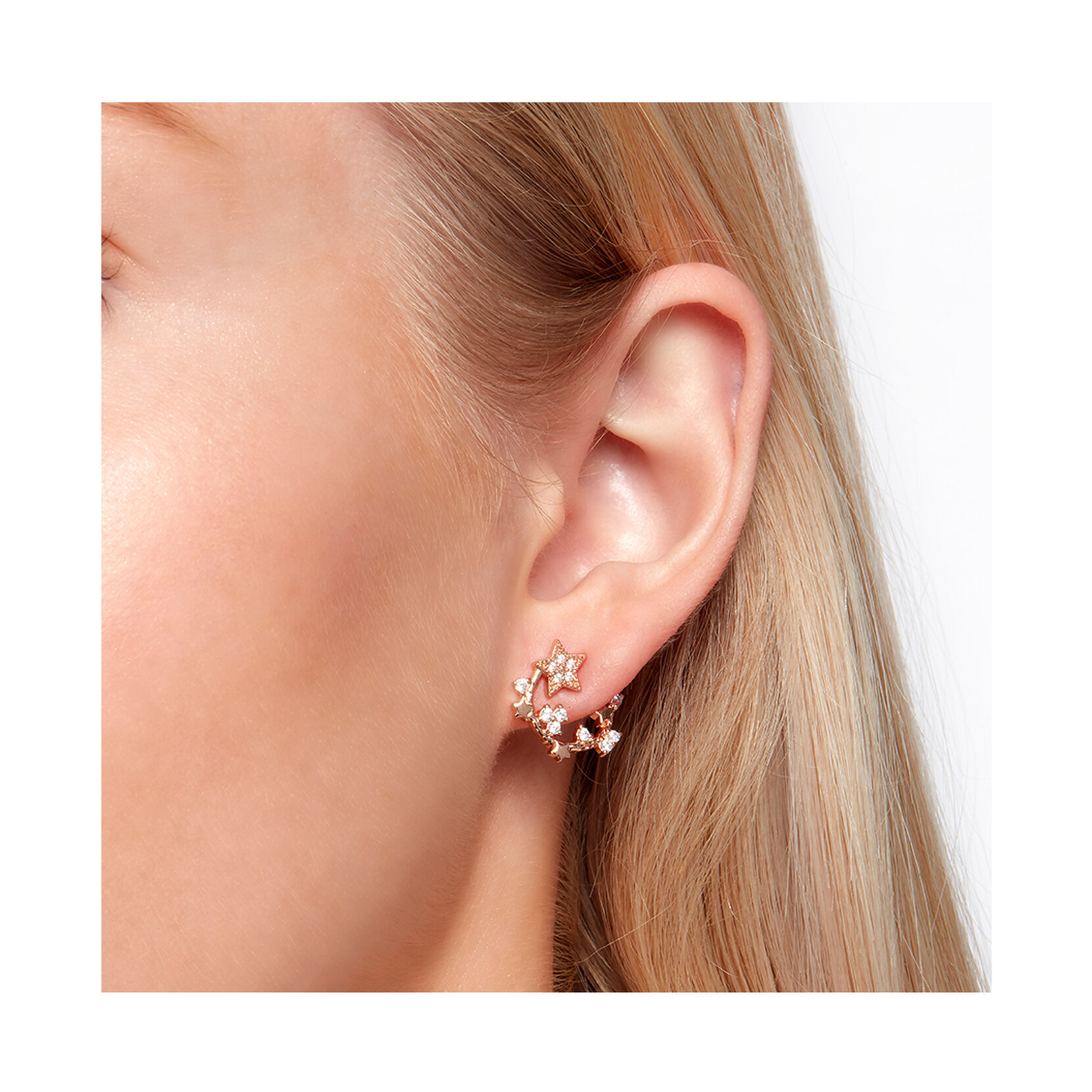 Rose Gold Star Earrings