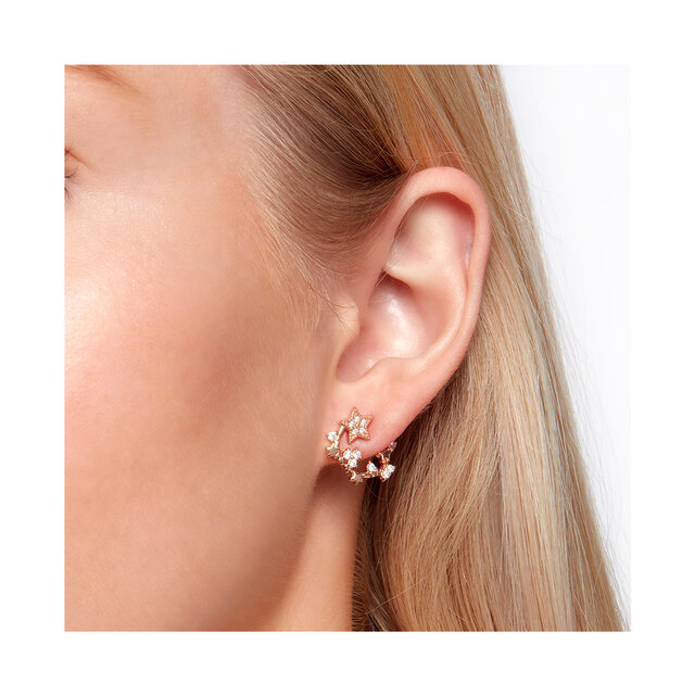 Anneaux Tourbillonnants Célestes Or Rose