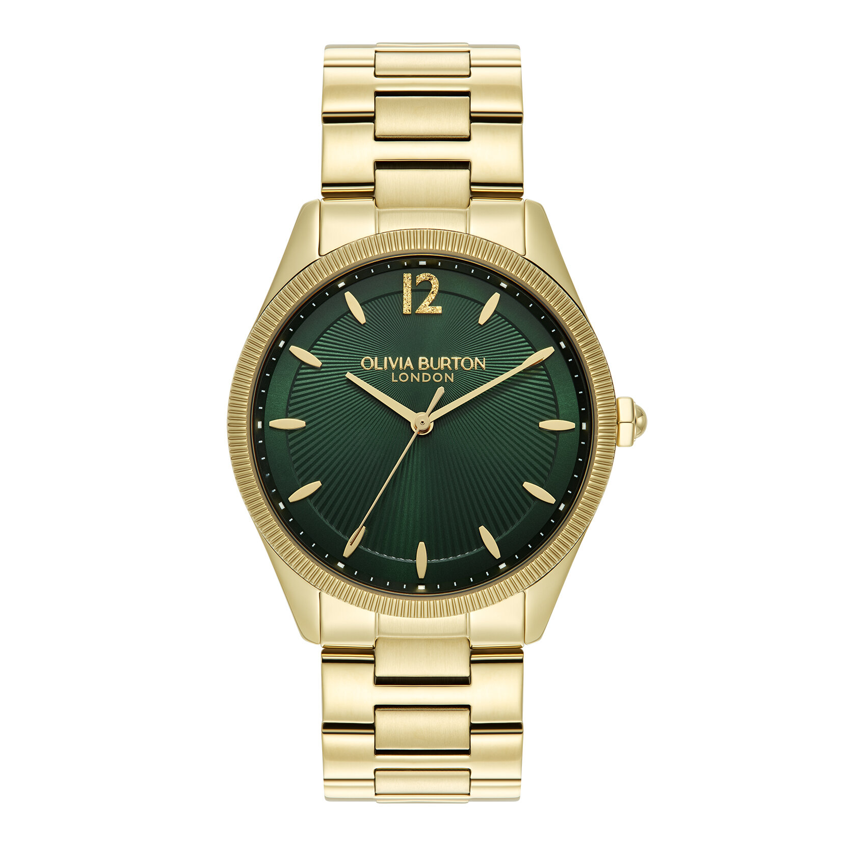 Bracelet de Montre Radiate 38mm Vert Forêt & Or