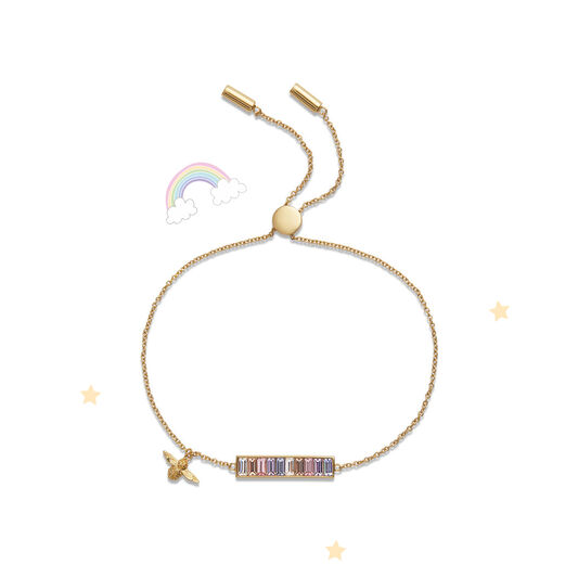 Rainbow Bee Gold Bracelet