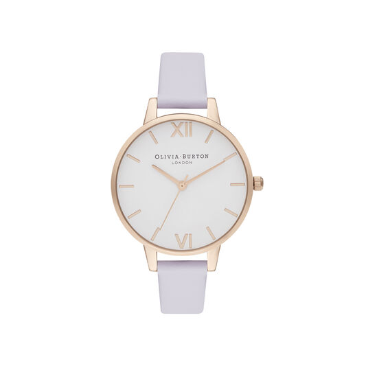Demi White Dial Parma Violet & Pale Rose Gold
