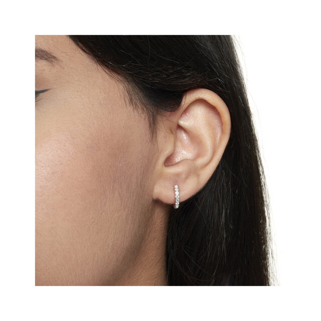 Silver  Huggie Hoops