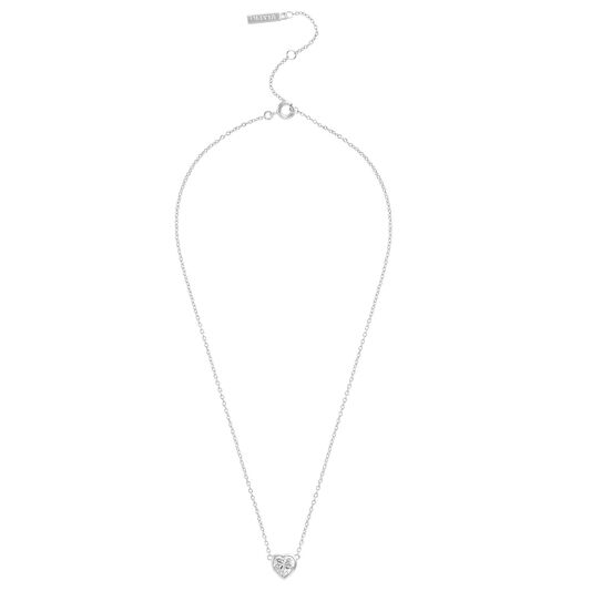 Collier Classic Crystal Heart argent