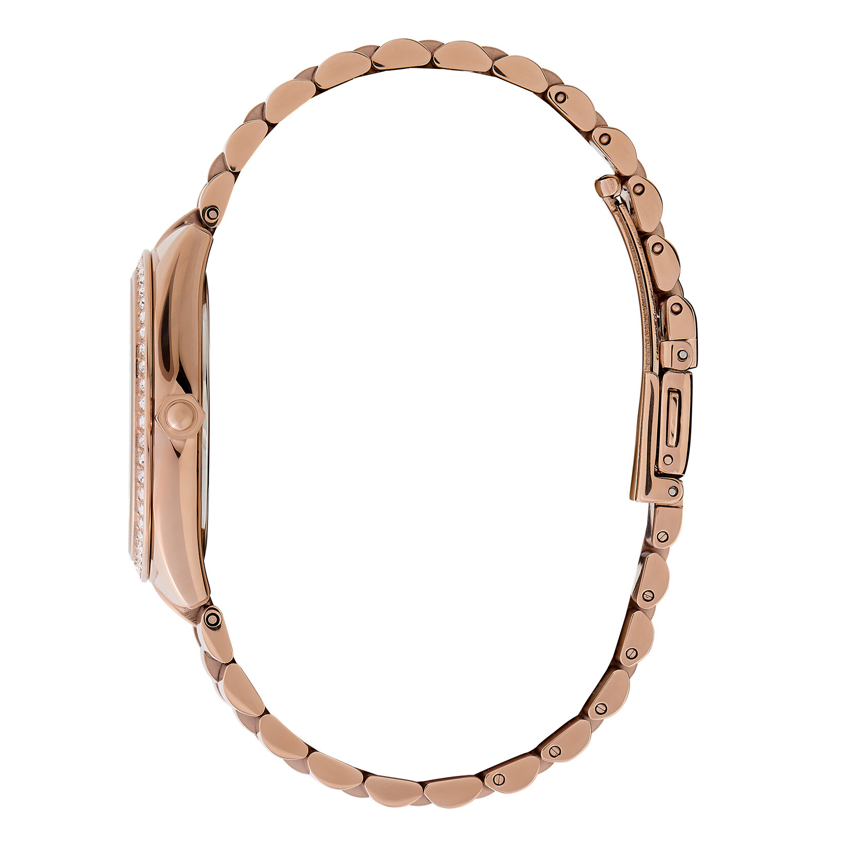 34mm Bejewelled Rose Gold Bracelet Watch