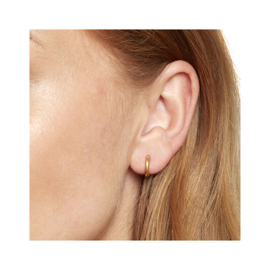 Gold Huggie Hoop Earrings