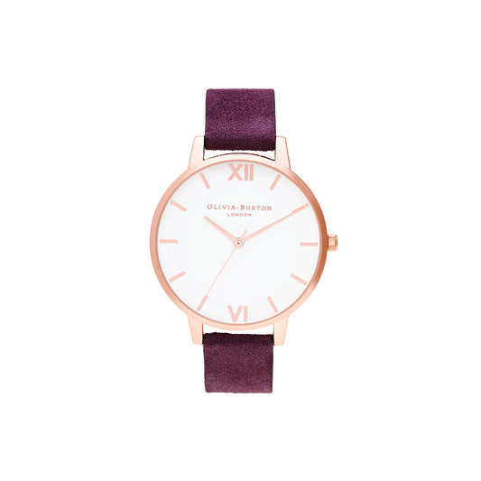 Shoreditch Classic, Burgundy Suede & Rose Gold