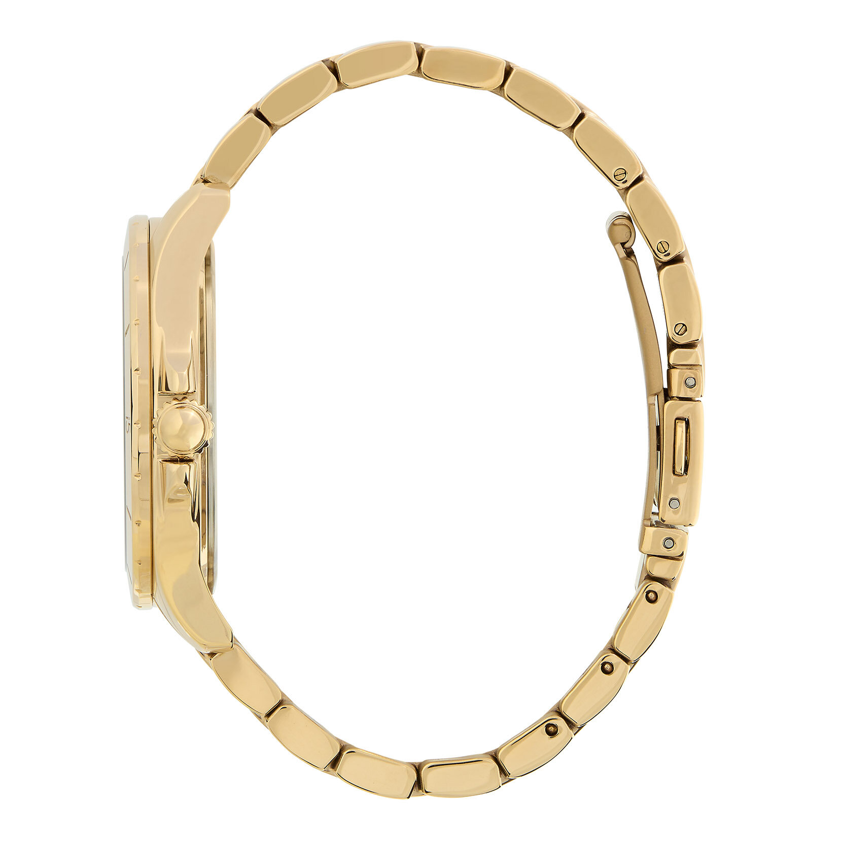 Montre guillochée Champagne et Or 36 mm