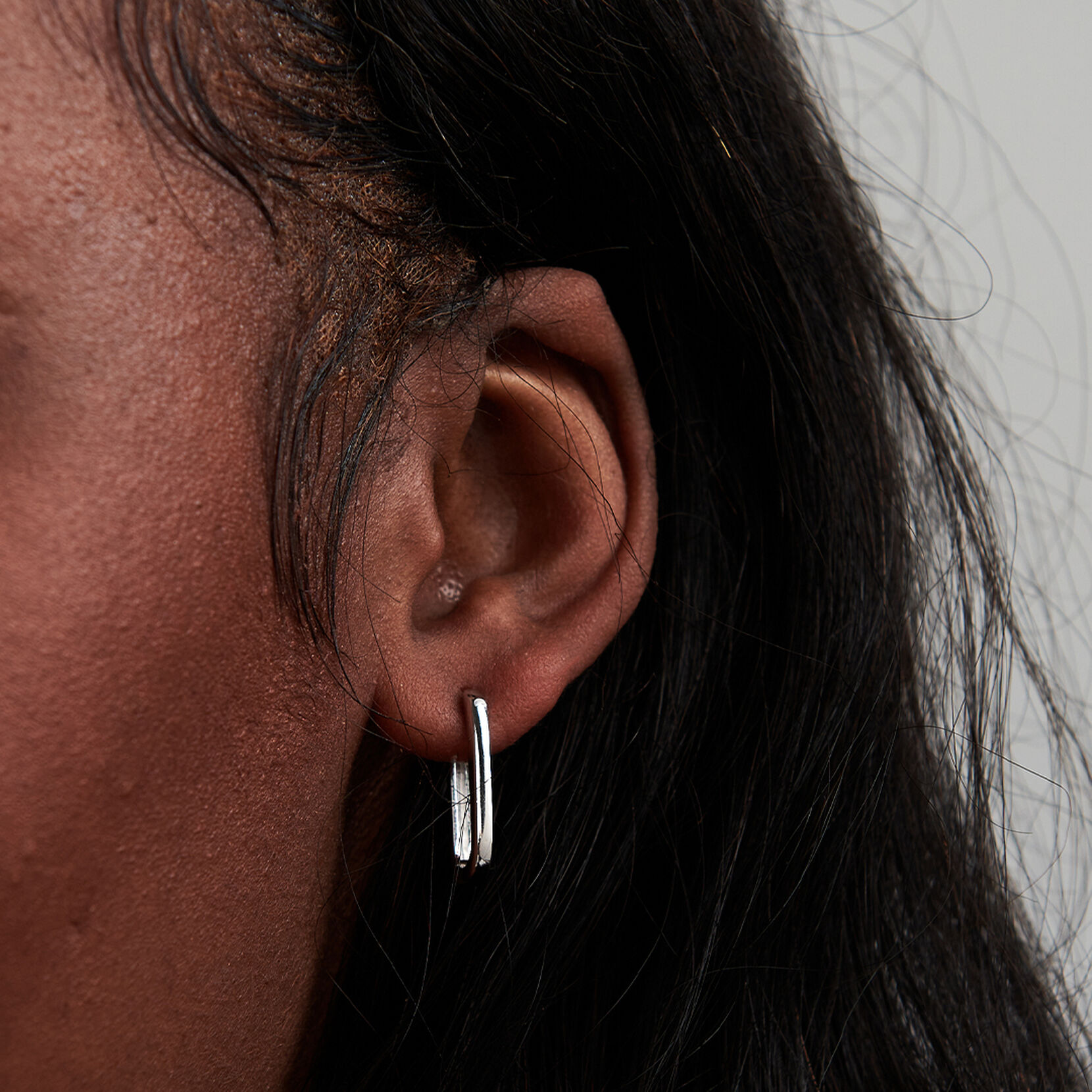 Huggie Hoops Classic Oval argent
