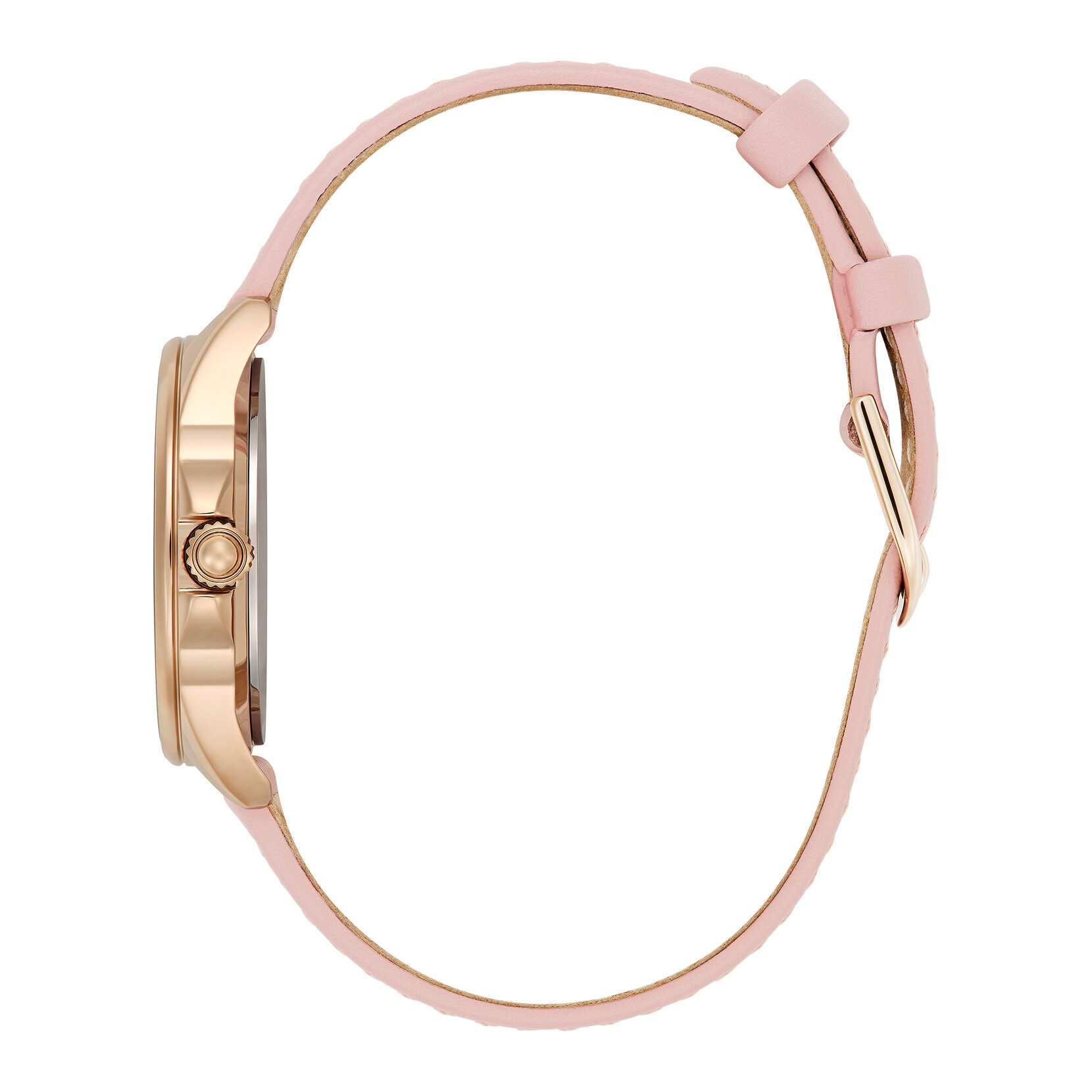 30mm Azure Rose Gold & Mellow Rose Leather Strap Watch