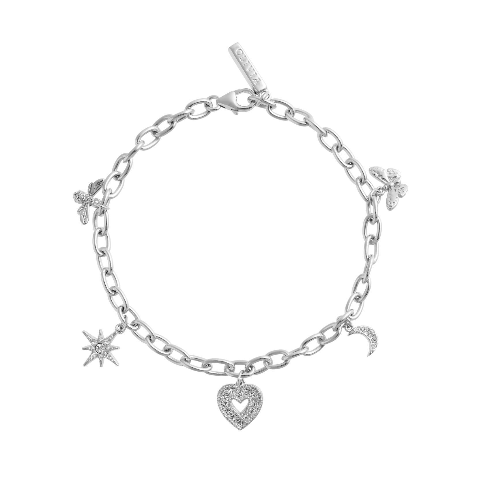 Night Garden Silver Charm Bracelet S/M