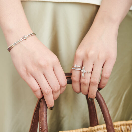 3D Bee Silver Ring
