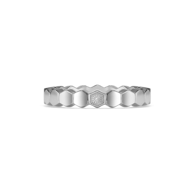 Petite Honeycomb Silver Tone Ring M