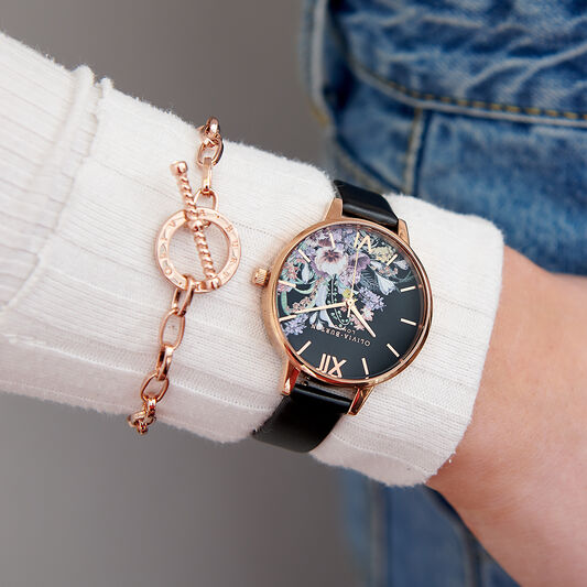 Enchanted Garden Vegan Black & rose Gold