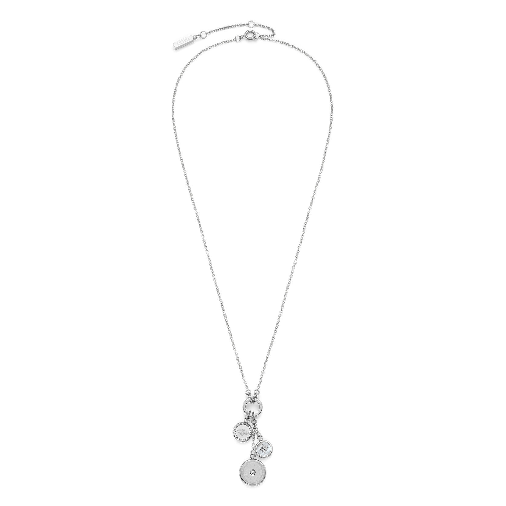 Collier Charms Abeille & Étoile Polaire Argent