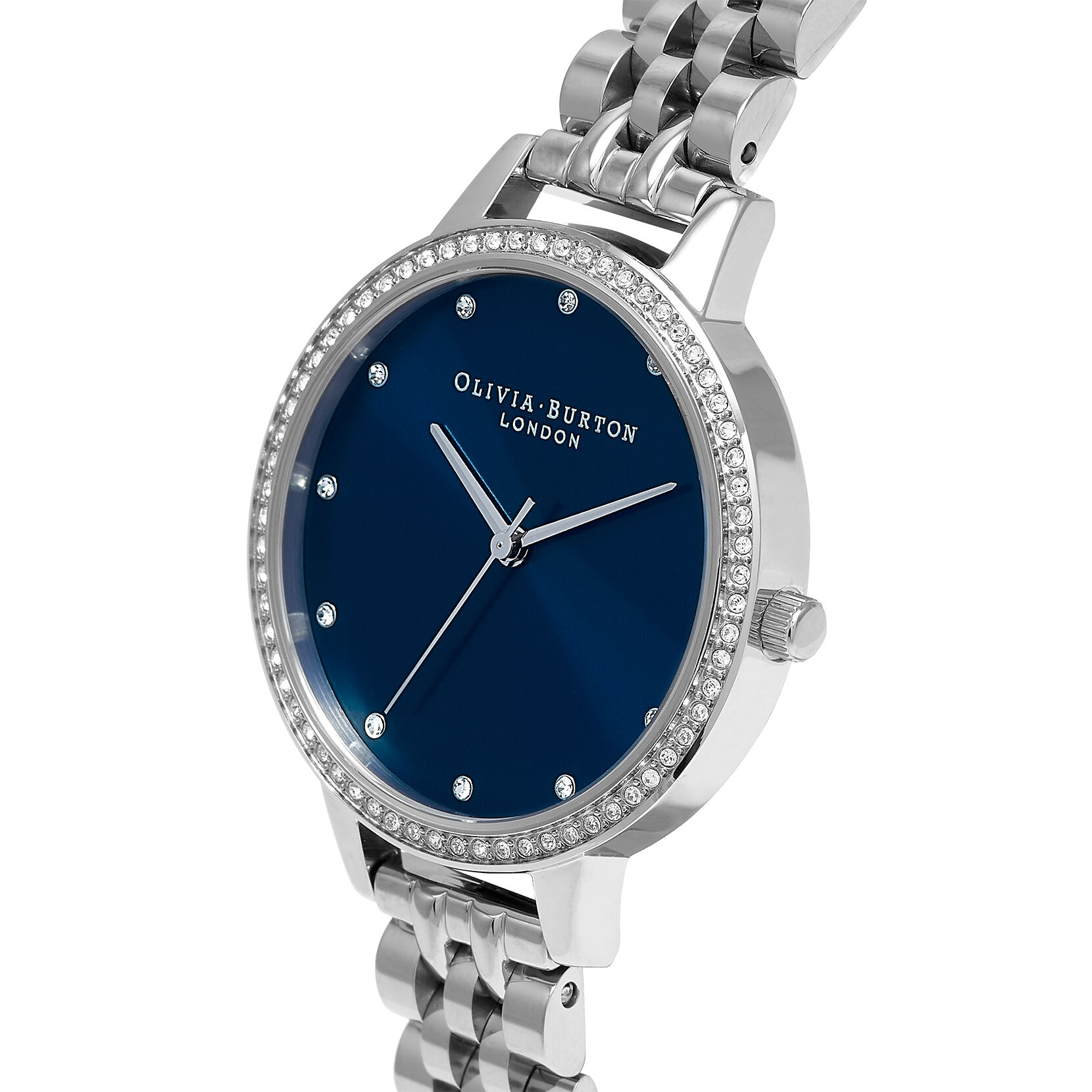 Classics 34mm Midnight Blue & Silver Bracelet Watch
