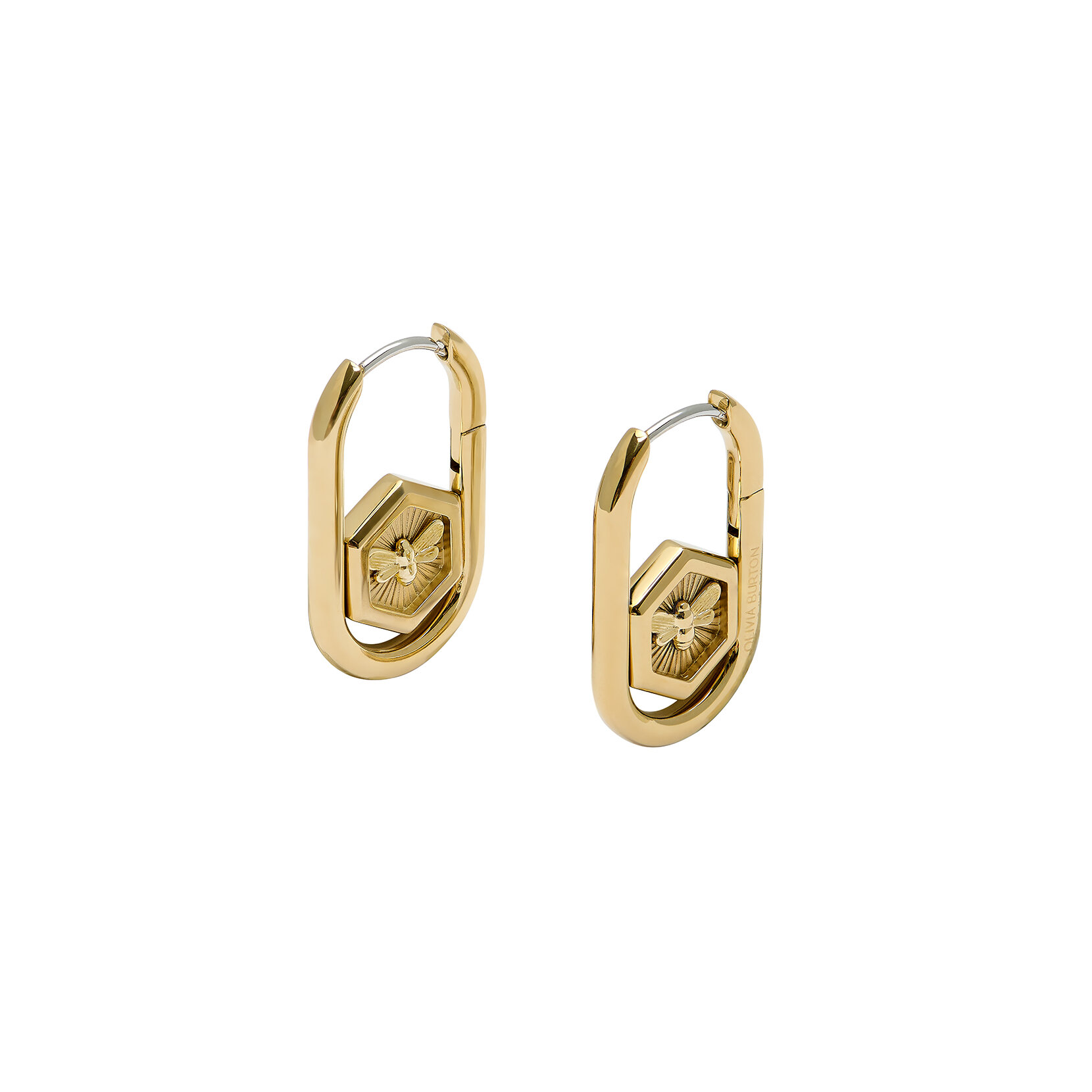 Minima Bee Gold Hoop Earrings