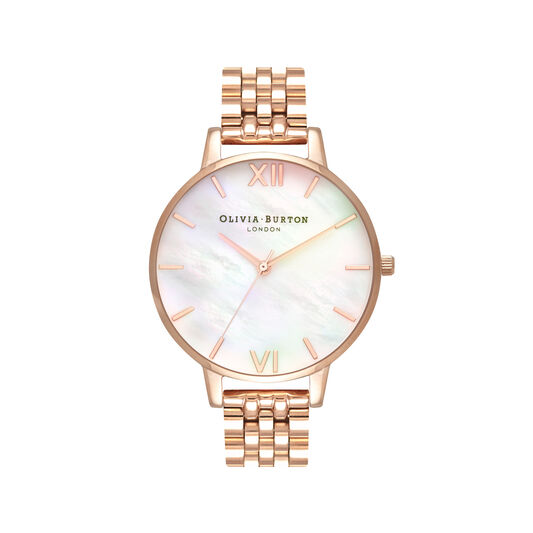 Mother of Pearl Rose Gold Bracelet Watch