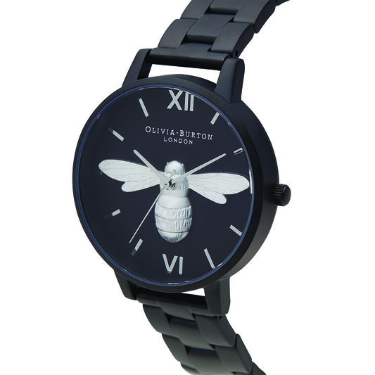 Shoreditch Bee, Silver & Black Bracelet
