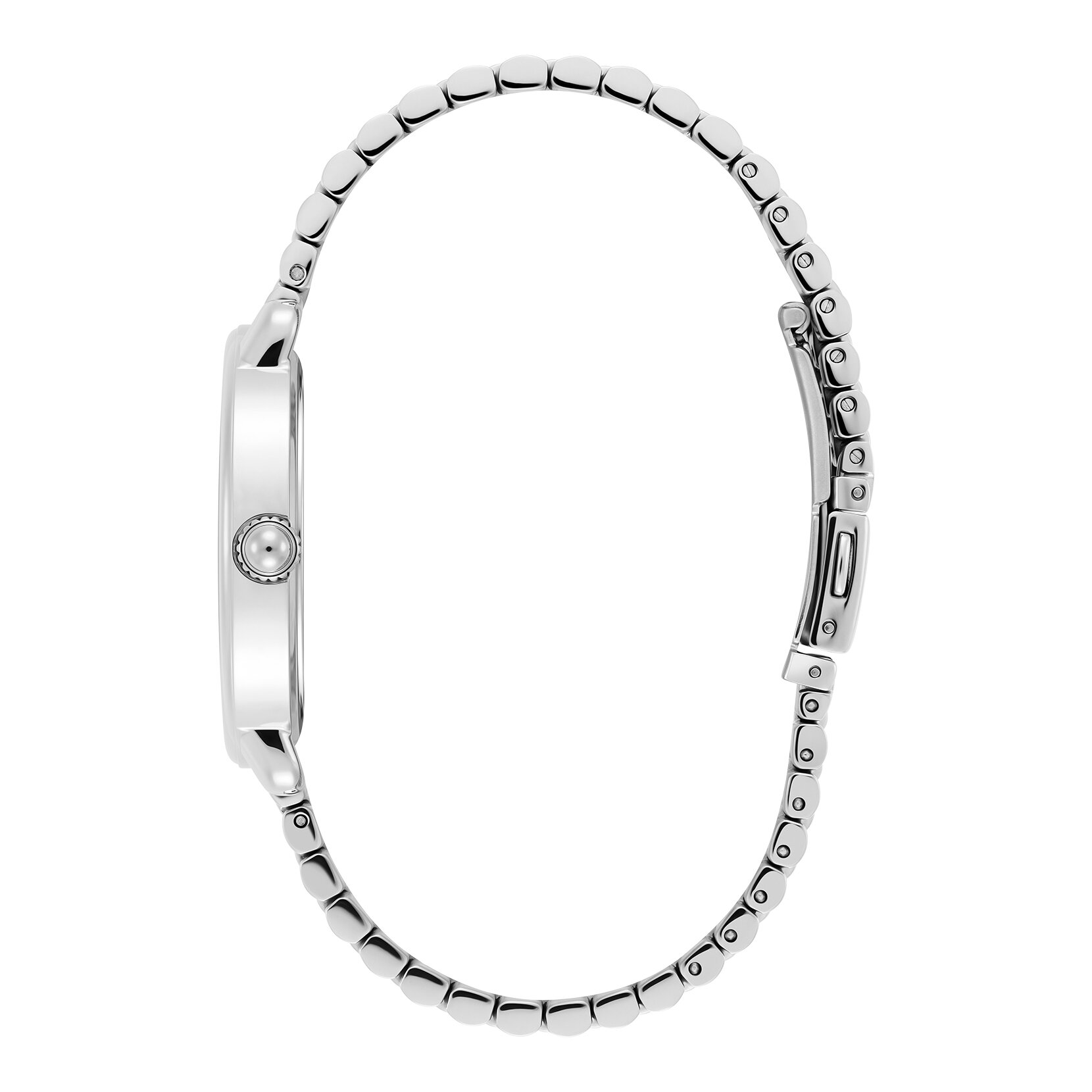 36mm Vintage Floral Silver Bracelet Watch