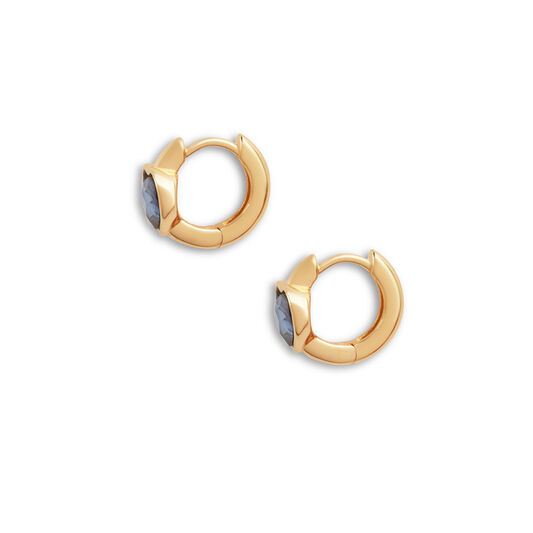 Heart Huggies Hoop Demin Blue & Gold